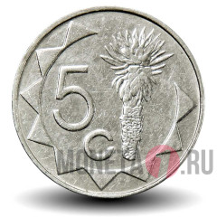 5 центов 2002 года - Намибия - Алоэ