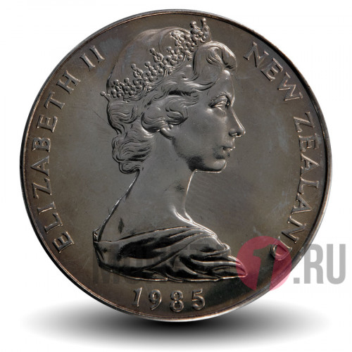 1 доллар - Черный Ходулочник - 1985 год - Новая Зеландия