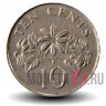 10 центов 1989 года - Сингапур - Жасмин