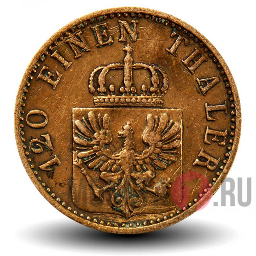 3 пфеннига 1869 года - Пруссия - Вильгельм I - А