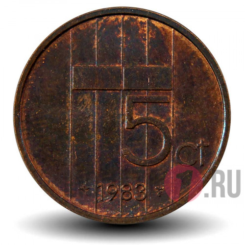 5 центов 1983 года - Нидерланды - Беатрикс