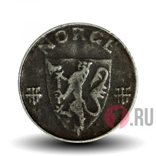 1 эре 1941 года - Норвегия - Оккупация WWII (железо)