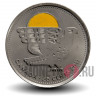 25 центов 2011 года - Сапсан - Канада - Цветная монета