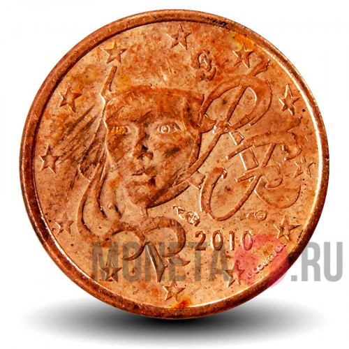 1 евроцент 2010 года - Франция - Марианна