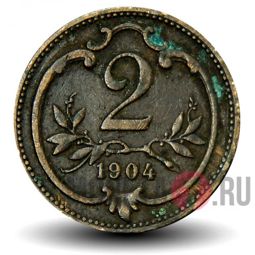 2 геллера 1904 года - Австро-Венгерская империя - Франц Иосиф I