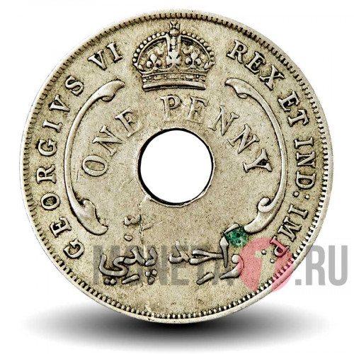 1 пенни 1943 года - Британская Западная Африка - George VI