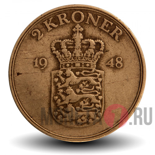 2 кроны 1948 года - Фредерик IX - Дания