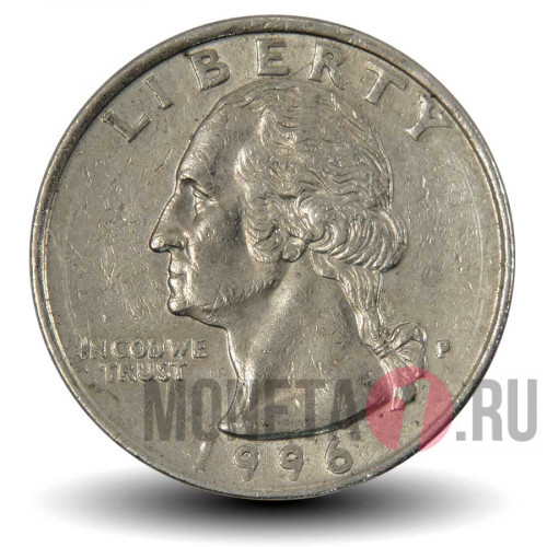 25 центов 1996 года - США - Джордж Вашингтон - P
