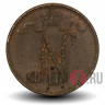 1 пенни 1915 года - Русская Финляндия - Вензель Николая II