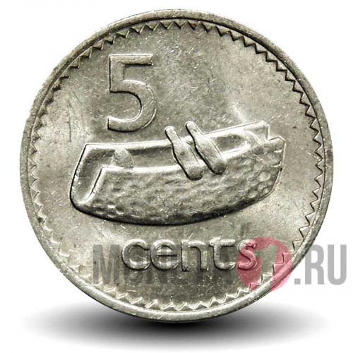 5 центов 1986 года - Фиджи - Фиджийский барабан