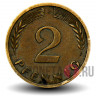 2 пфеннига 1965 года - ФРГ - Дуб - J