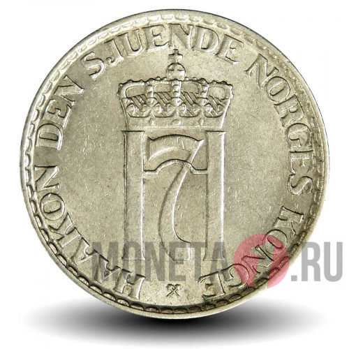 1 крона 1957 года - Норвегия - Хокон VII