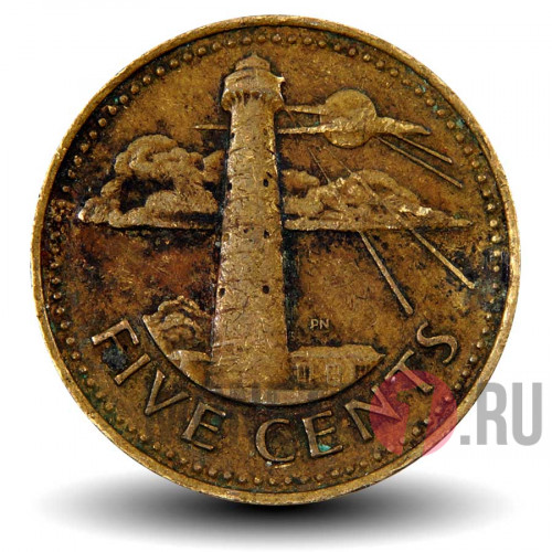 5 центов 1973 года - Барбадос - Маяк Гордон