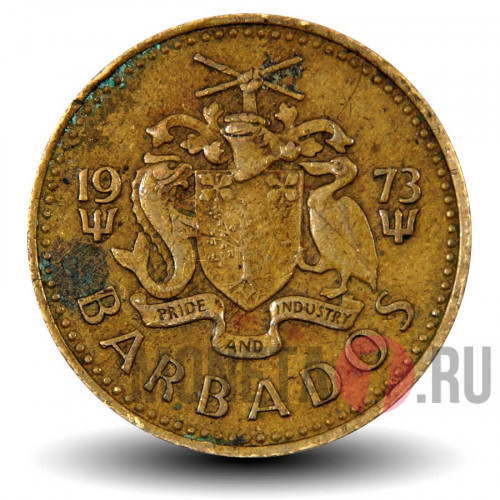 5 центов 1973 года - Барбадос - Маяк Гордон