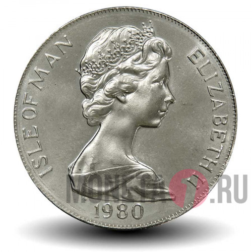 1 крона 1980 года - Олимпийские игры в Москве - Остров Мэн (KM# 67)