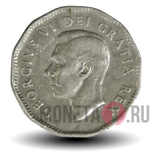 5 центов 1949 года - Канада - Бобр
