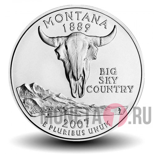 Quarter США 2007 год - Монтана - D