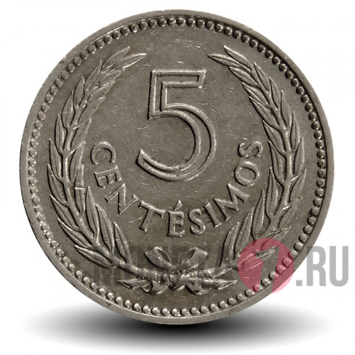5 сентесимо 1953 года - Уругвай - Хосе Хервасио Артигас