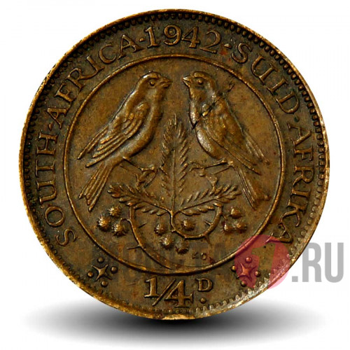 1/4 пенни 1942 года - ЮАР - Георг VI