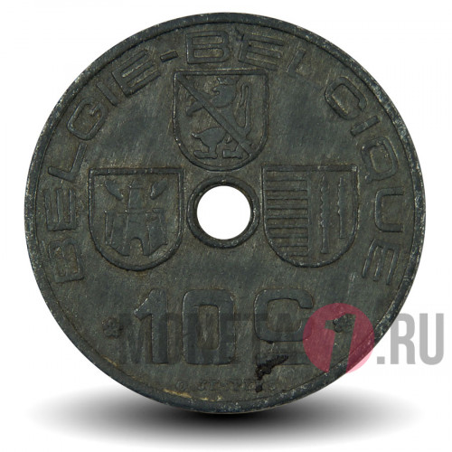 10 сантимов 1942 год - Бельгия - Леопольд III