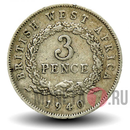 3 пенса 1940 года - H - Британская Западная Африка - George VI