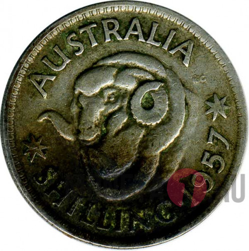 Shilling 1957 год - Австралия - Елизавета II