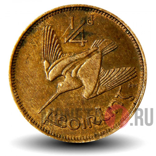 Фартинг 1946 года (1/4  пенни) - Ирландия