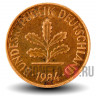 2 пфеннига 1984 года - ФРГ - Дуб - J