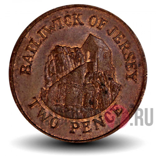 2 пенса 1984 года - Остров Джерси - Елизавета II