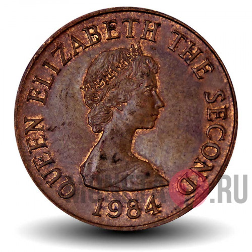 2 пенса 1984 года - Остров Джерси - Елизавета II