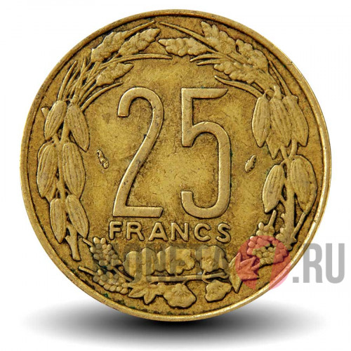 25 франков 1975 года - Центрально-Африканские штаты - Антилопы