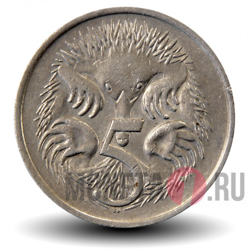 5 центов 1969 года - Австралия - Короткоклювая ехидна