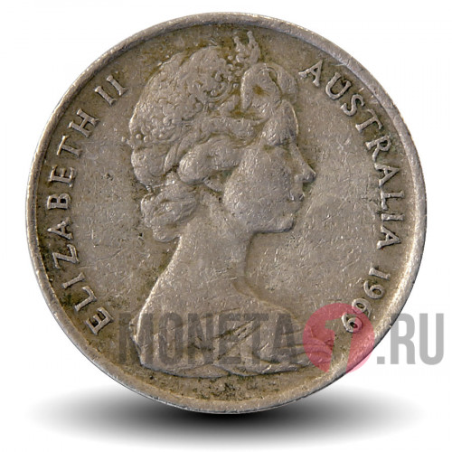 5 центов 1969 года - Австралия - Короткоклювая ехидна