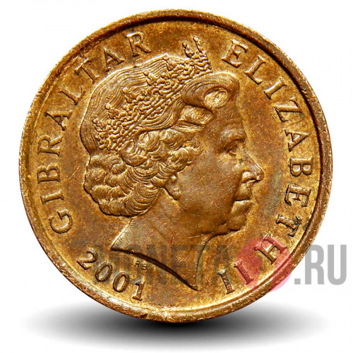 2 пенса 2001 года - AB - Гибралтар - Маяк
