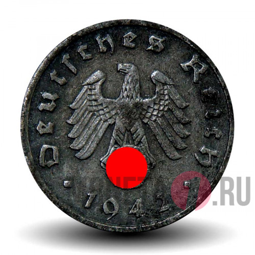 1 рейхспфенниг 1942 года - Третий Рейх - A