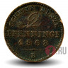 2 пфеннига 1868 года - Пруссия - Вильгельм I - B