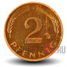 2 пфеннига 1991 года - ФРГ - Дуб - G