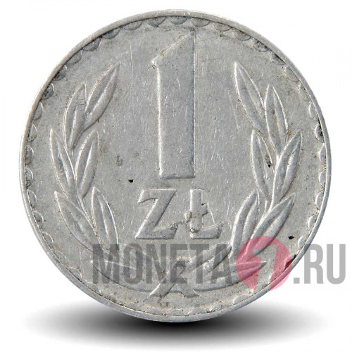 1 злотый 1978 года - Польша - Отметка монетного двора "MW"