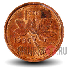 1 цент 1996 года - Канада - Кленовый лист