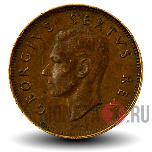 1/4 пенни 1952 года - ЮАР - Георг VI
