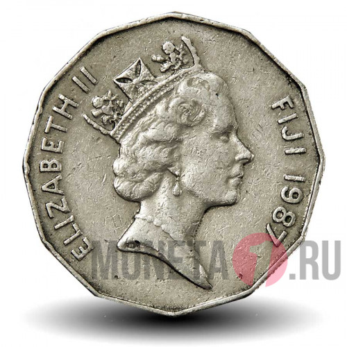 50 центов 1987 года - Фиджи - Парусник