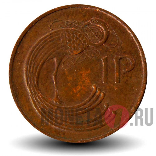 1 пенни 1976 года - Ирландия - Ирландская арфа