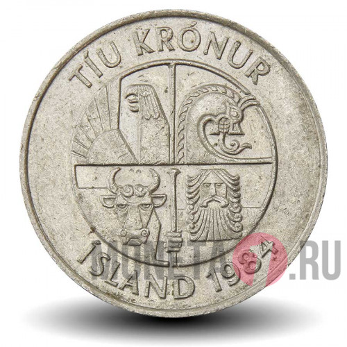 10 крон 1987 года - Исландия - Мойва