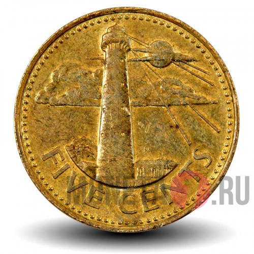 5 центов 1994 года - Барбадос - Маяк Гордон