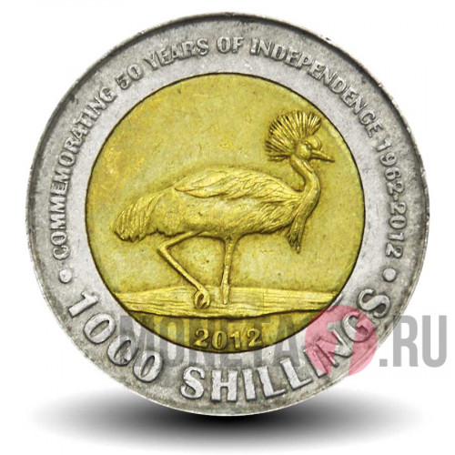 1000 шиллингов 2012 года - 50 лет независимости Уганды - из оборота