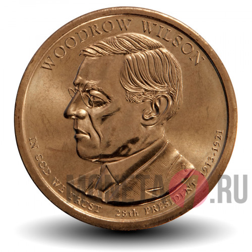 1 Dollar - 28-ой президент США - Вудро Вильсон - Мон. двор P