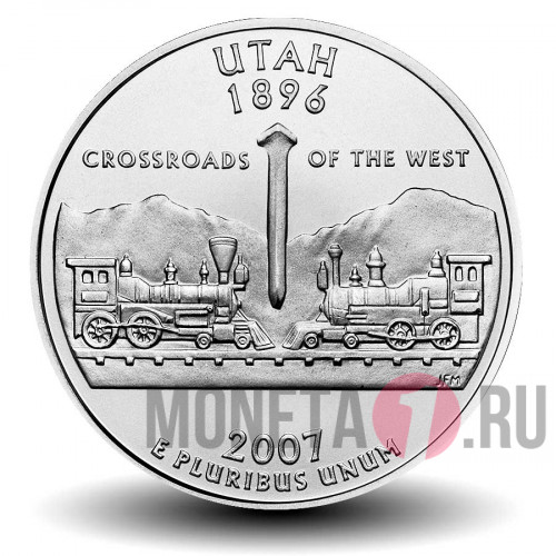 Quarter США 2007 год - Юта - D