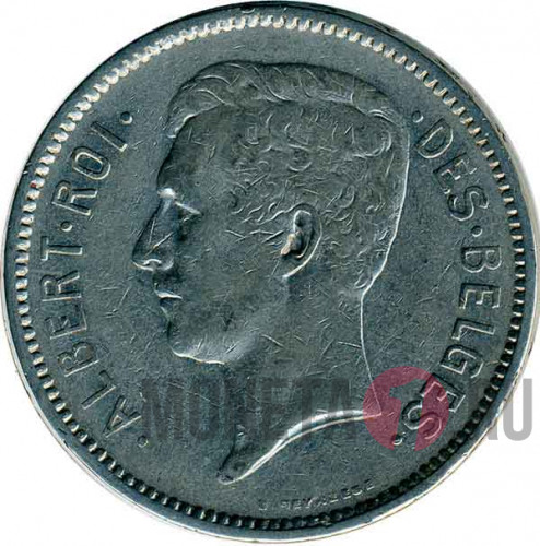 5 франков 1931 год - Королевство Бельгия - Альберт I