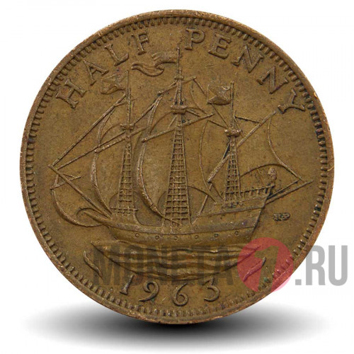 1/2 penny 1963 год - Великобритания