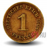 1 пфенниг 1908 года - Германская Империя - Вильгельм II - E